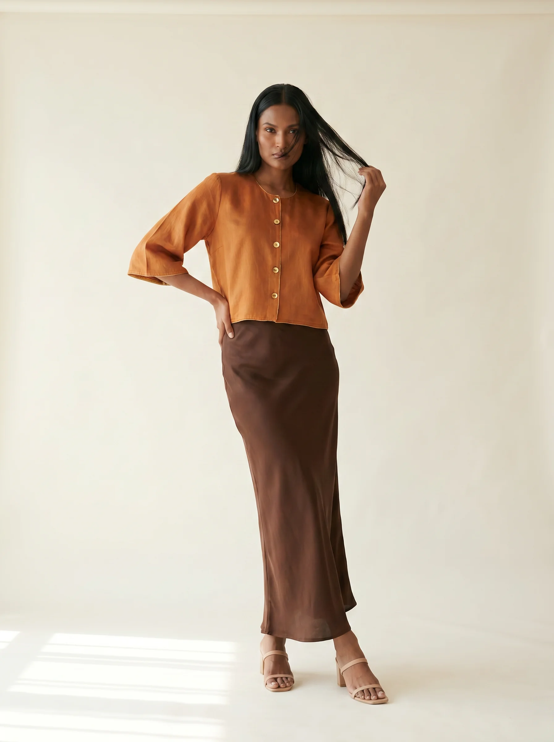 Amber Glow Button Top — image 1