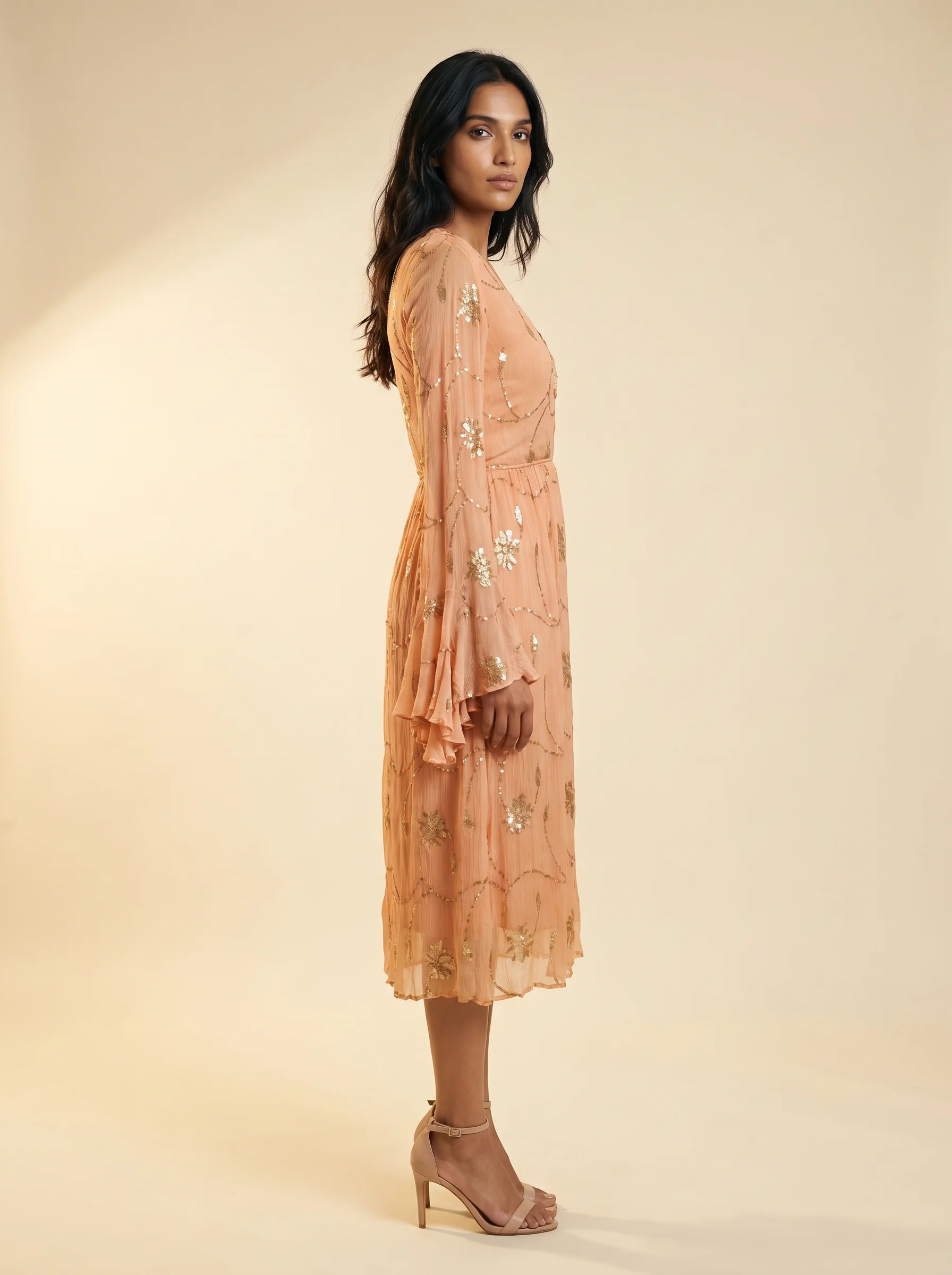 Peach Art Deco Dress — image 2